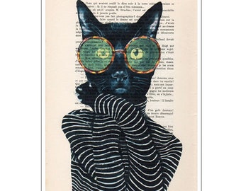 Fashion Cat 01,cat lovers,kitten,cat with sunglasses,deviant art,pop art,art attack,art deco,wall art,artist,banksy art,modern art