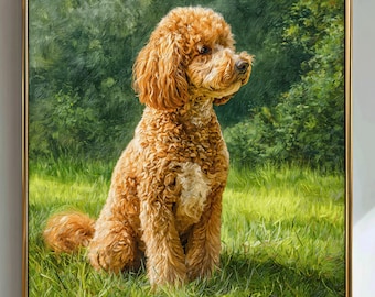 Custom Hand-painted Pet Portrait Oil Painting Canvas From Photo Commission Loss Memorial Personalized Dog Painting Gift Birthday Gifts