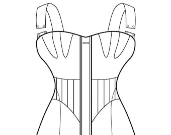 Corsé/bastidor de cordón de la época romántica, hecho a medida.