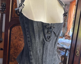 Corsé vaquero negro