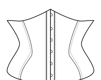 Corsé bajo el busto/ceñidor con ballenas