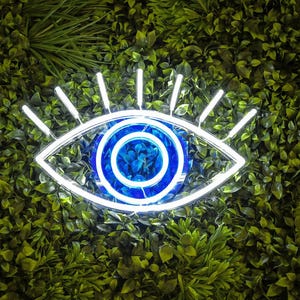 Lucky Eye LED Neon Sign, Handmade Wall Decor