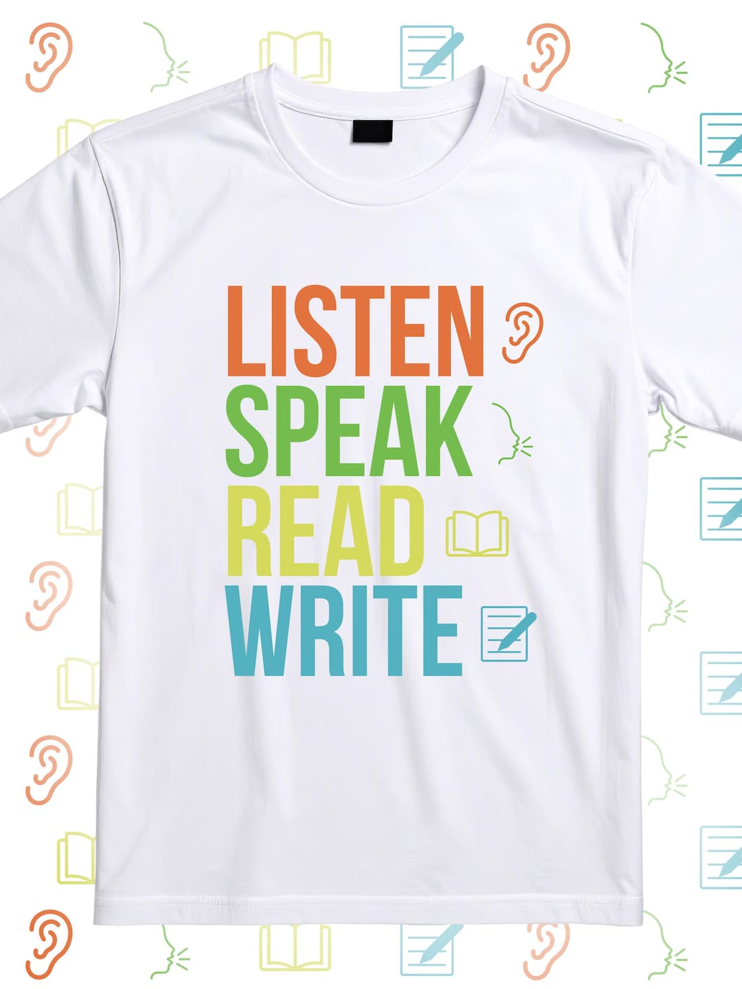 Listen Speak Read Write T-shirt - Etsy