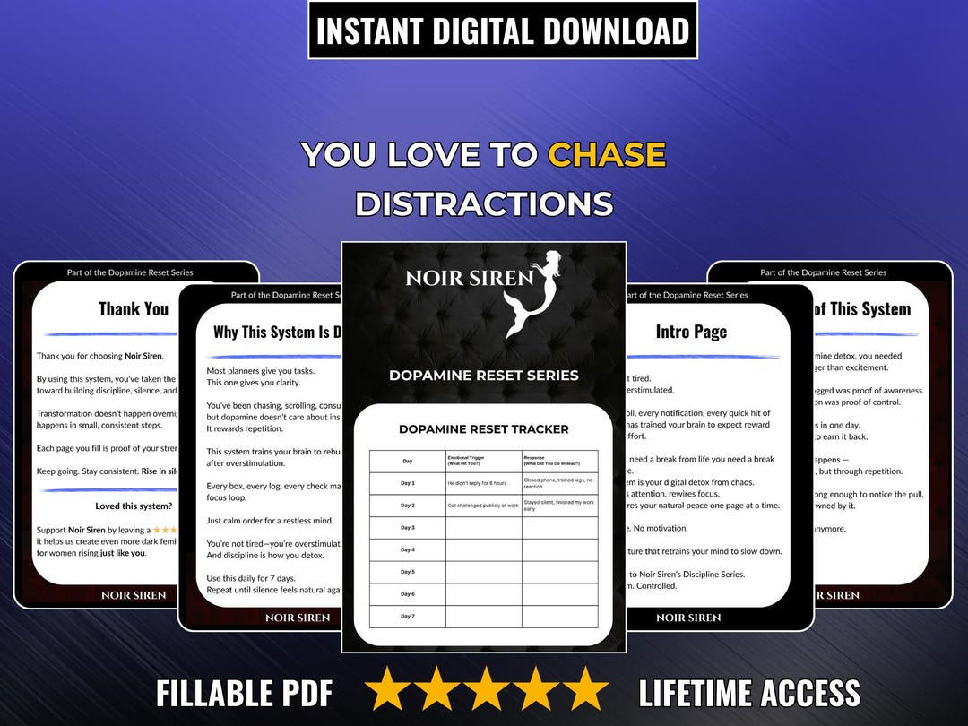 Anti-scroll Printable Tracker - You Chase Distraction Because Focus ...