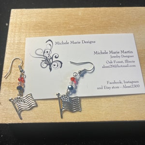 American flag earrings