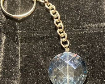 Blue crystal key chain