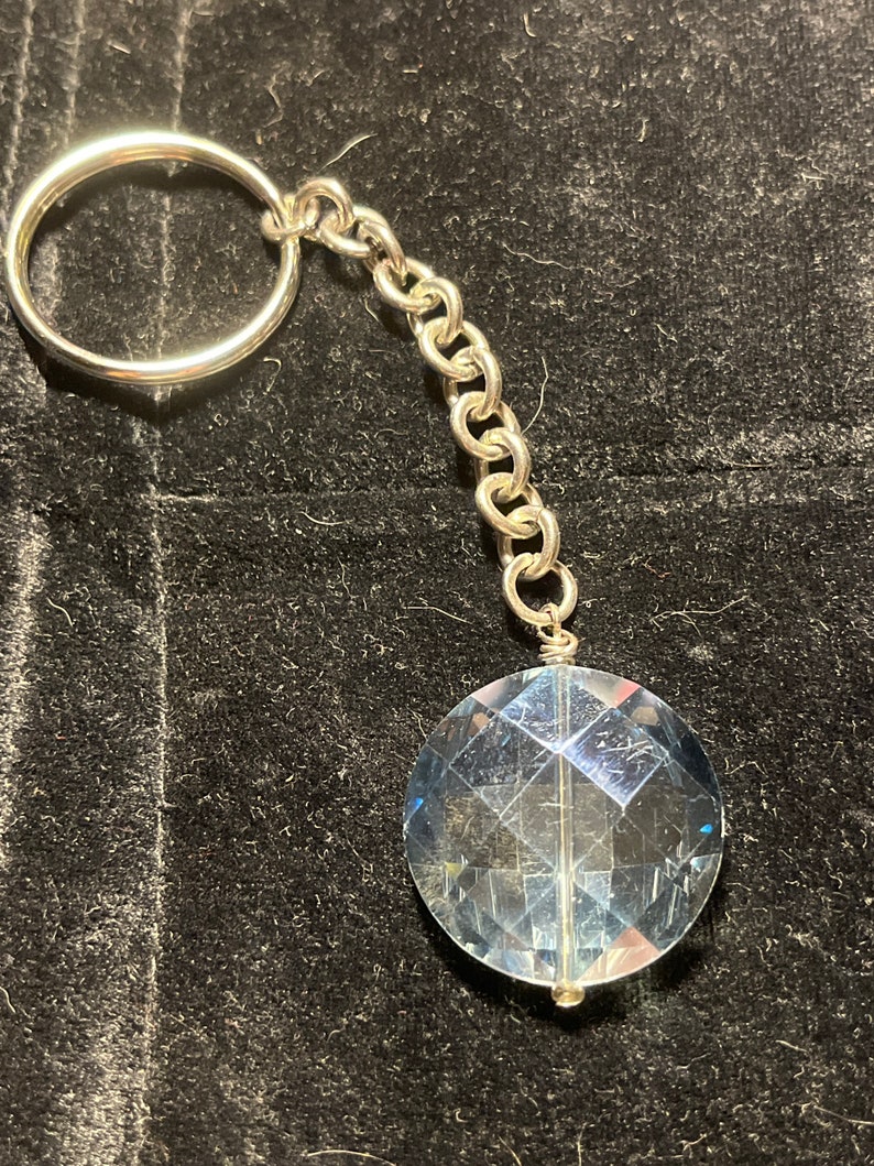 Blue Crystal Key Chain - Etsy
