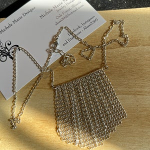 Silver tassel necklace