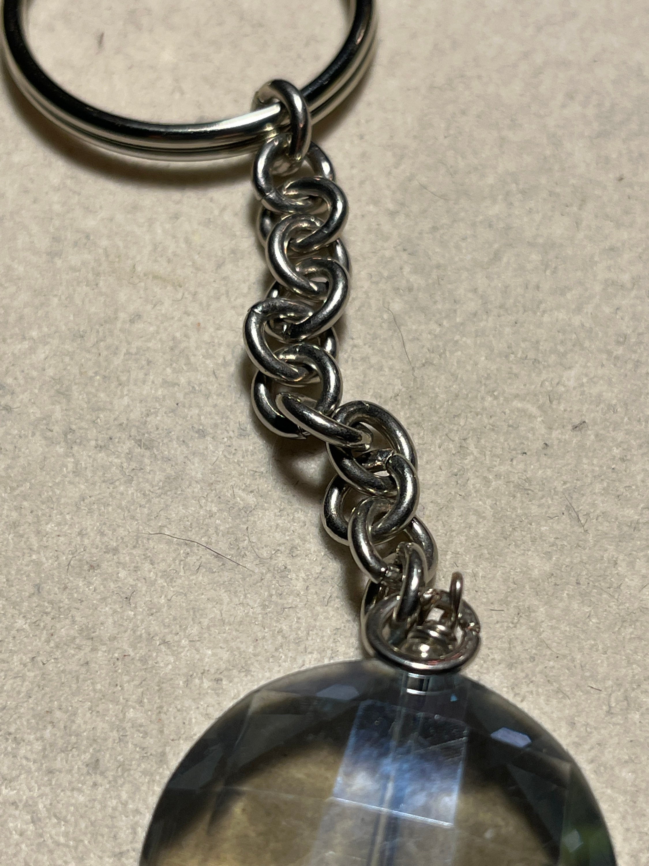 Blue Crystal Key Chain - Etsy