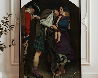 ジョン・エヴァレット・ミレー作「コリー犬を連れた少女」アンティーク