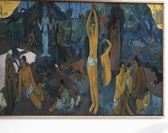 Where Do We Come From? by Paul Gauguin Poster Print, Vintage Famous Painting Wall Art, Iconic Post Impressionist Artwork Home Decor
