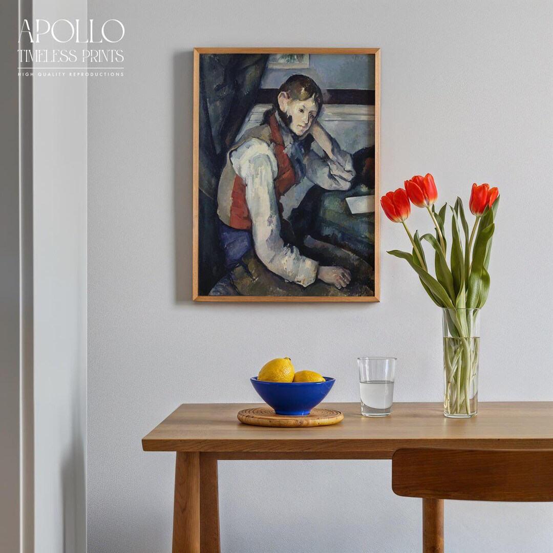Famous Cezanne Painting Poster Print, the Boy in the Red Vest Fine Art ...