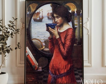 Póster "Destino" de John William Waterhouse, impresión de pintura simbolista, decoración de pared de arte clásico femenino oscuro, impresión de bellas artes místicas.