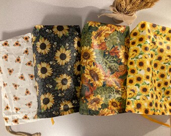 Sunflowers Large Reusable Beeswax Lined Bread Bags