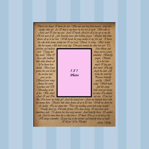 Butterfly Kisses Personalized Father's Gift / Personalized Etsy