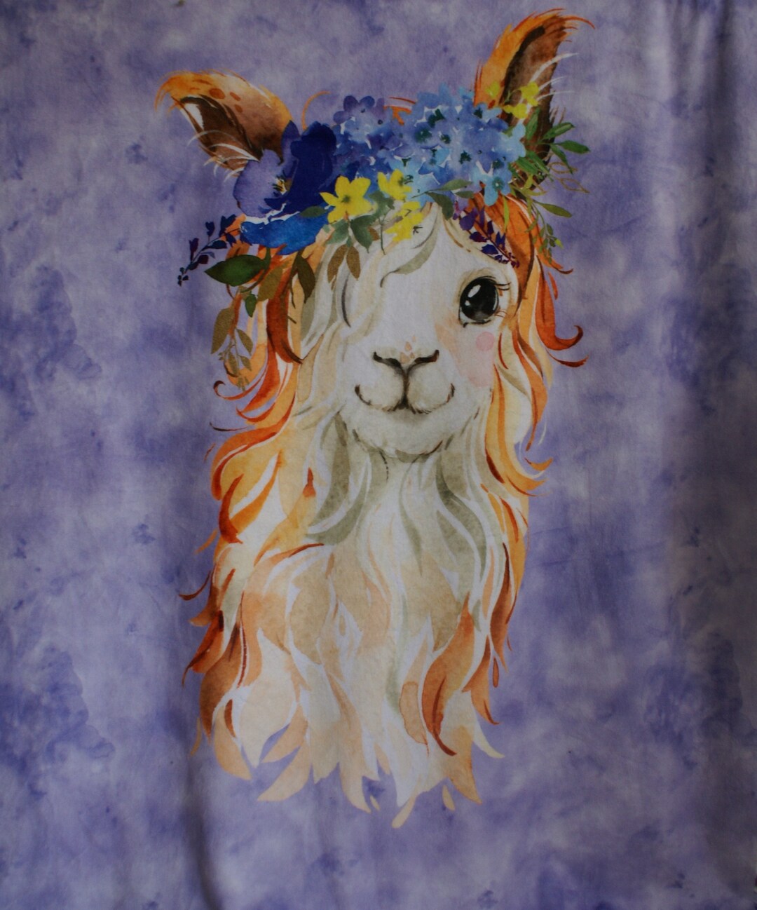 Floral Llama Quilted Blanket NCU0DV716