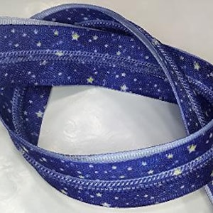 Zipper Tape -  by the yard - Starry Night - #5  Zipper Tape