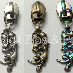 Cat & Bird Basketball Zipper Pull, 5 or 10 Pulls - 3 Colors Zipper Pull - Size 5
