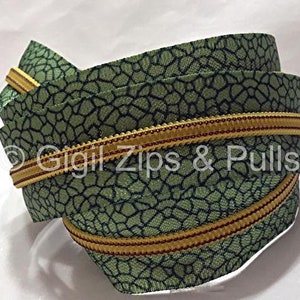 Zipper Tape -  by the yard - Turtle Shell - #5  Zipper Tape