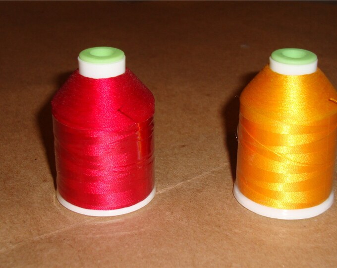 Coats and Clark Machine Embroidery Thread Berry Red and Gold Etsy