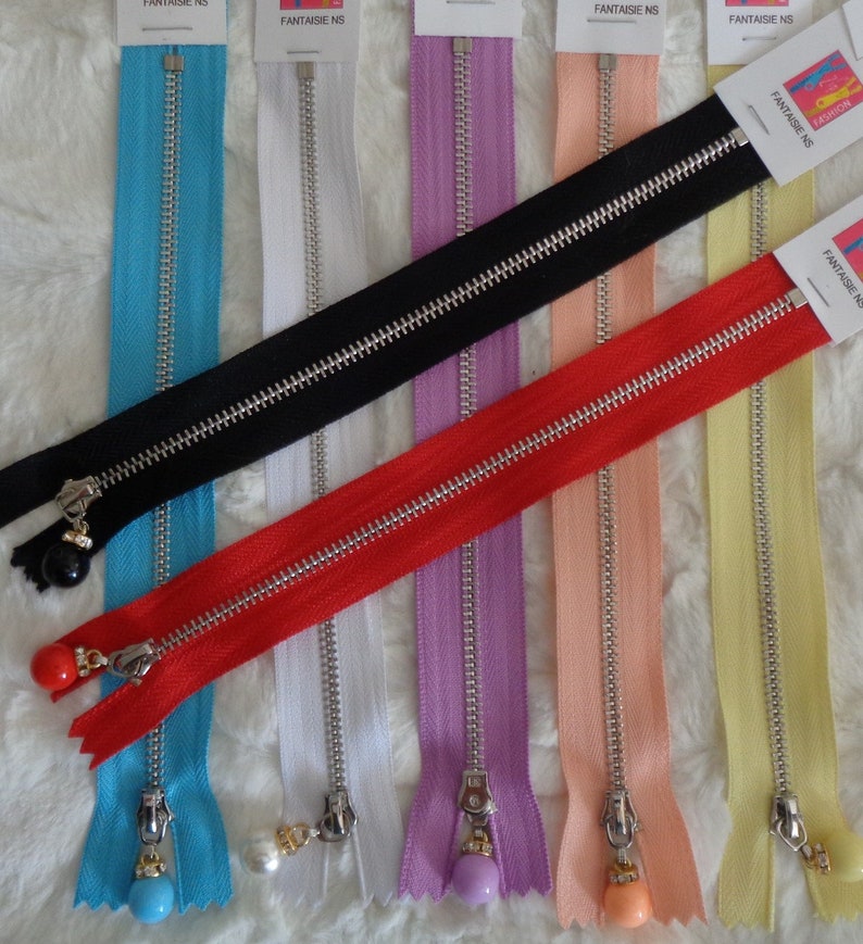 Zippers With Decorative Pull Colorful Zipper Decorative Etsy