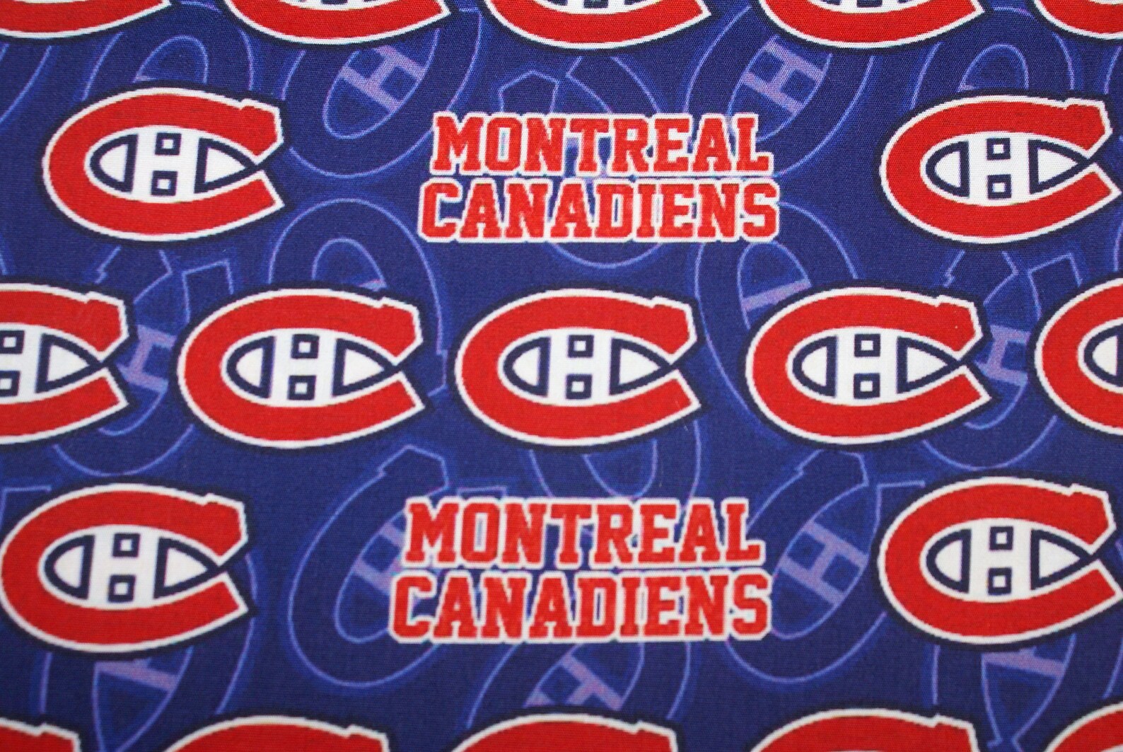 Quilting Cotton Small NHL Logo Montreal Canadiens Sold Etsy