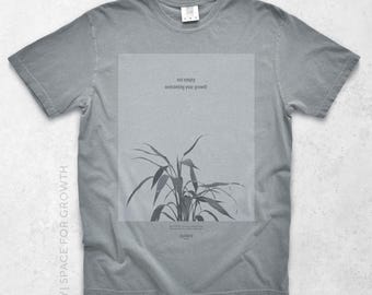 Minimal Grey Plants Forest T-Shirt: Grunge Graphic Photo Tee by OHNO New York