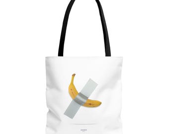 Bananen-Kunst mit Klebeband von Art Basel Tote Bag