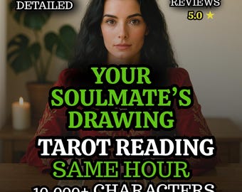 Croquis de l'âme soeur et lecture psychique | Dessin du futur mari, traits de caractère, aperçu du tarot, PDF numérique, livraison le jour même