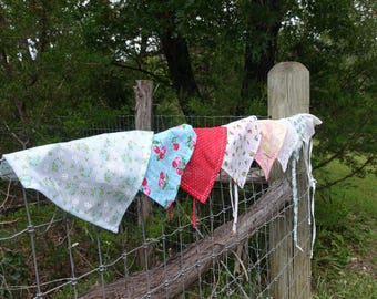Handmade Head Bandana | Boho Whimsical Hair Scarf | Upcycled