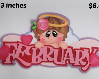 TÍTULO DE FEBRERO: paper piecing 3D troquelado para álbum de recortes o tarjeta prefabricada por Rhonda
