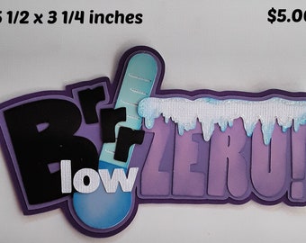 BRRR LOW ZERO título papel piecing invierno nieve 3D troquel para álbum de recortes prefabricado página álbum o tarjeta por Rhonda