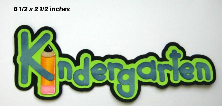 KINDERGARTEN Title School Boy Girl Paper Piecing Scrapbook - Etsy
