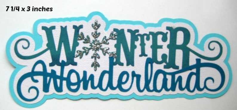 WINTER WONDERLAND TITLE boy girl 3D supreme Courier shipping free paper piecing play diecut