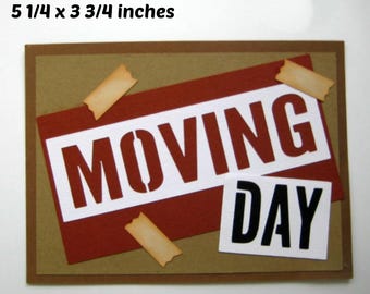 MOVING DAY title paper piecing calendar 3D die cut for premade scrapbook page album or card by Rhonda