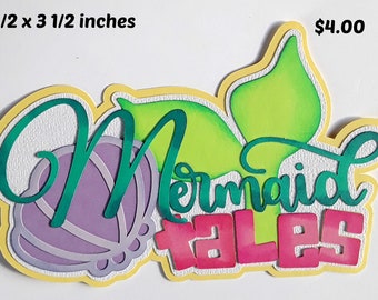 MERMAID TALES - Troqueles 3D para patchwork de papel de niña y niño de verano para páginas de álbumes de recortes, álbumes y tarjetas prefabricadas de Rhonda