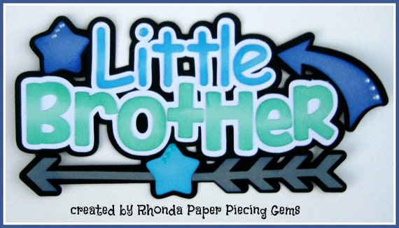 BIG SISTER title paper piecing for Premade Scrapbook Pages ALBUM by Rhonda