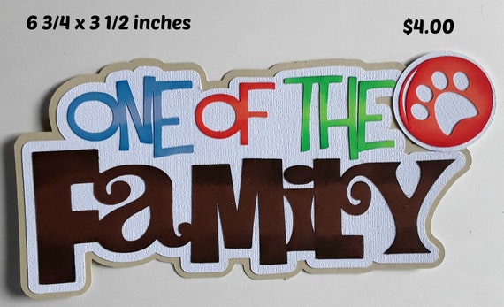 FAMILY MEMORIES BLUE title scrapbook premade paper piecing by Rhonda