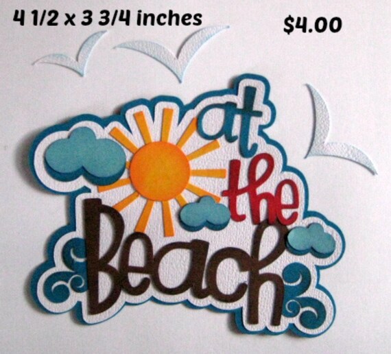 Backyard BBQ Title summer boy girl paper piecing for premade scrapbook page Rhonda rm613art