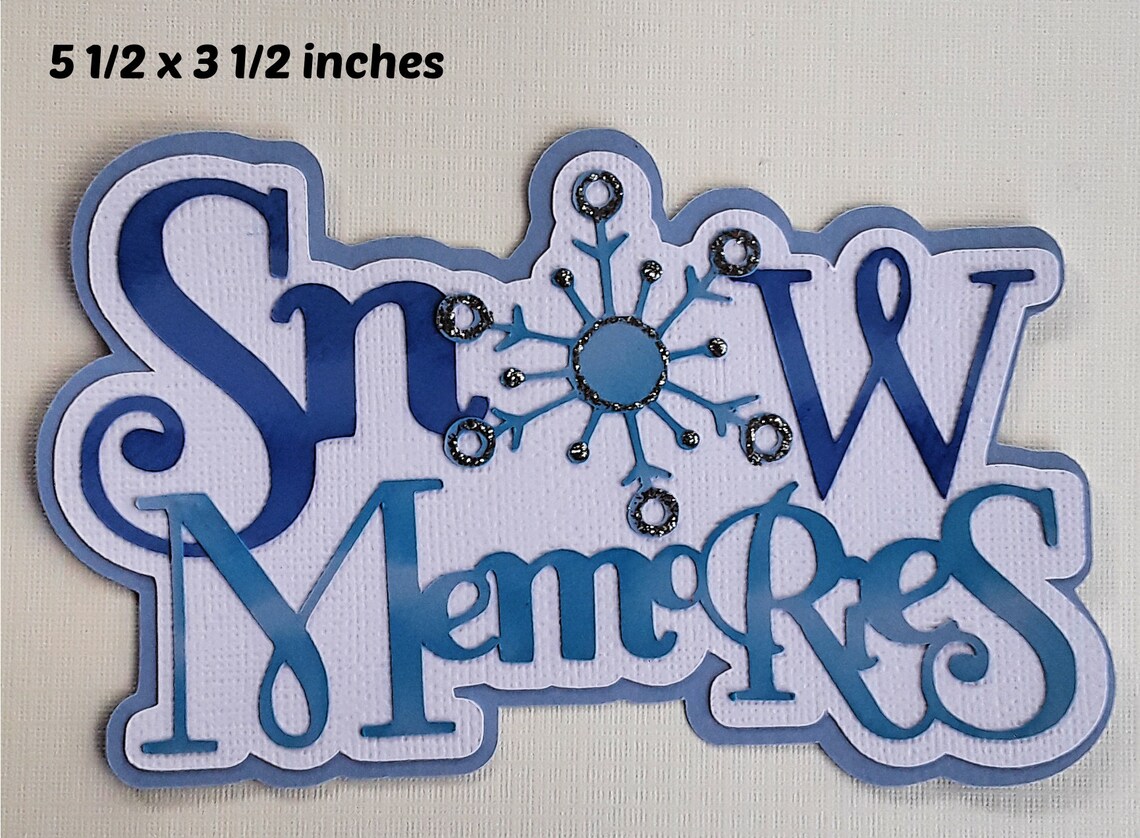 SNOW MEMORIES TITLE Winter Paper Piecing 3D Die Cut for Premade ...