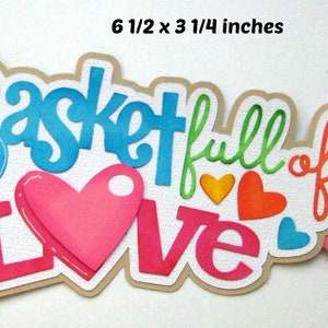 PANIER of LOVE titre Easter 3D die cut pour les pages de scrapbook préfabriquées album ou cartes par Rhonda