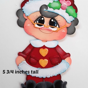 MRS. CLAUS Christmas  paper piecing  3D diecut for premade scrapbook page album or card by Rhonda