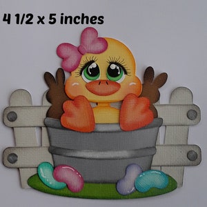 ONE CUTE CHICK Easter paper piecing 3D die cut for premade scrapbook page album ou carte par Rhonda