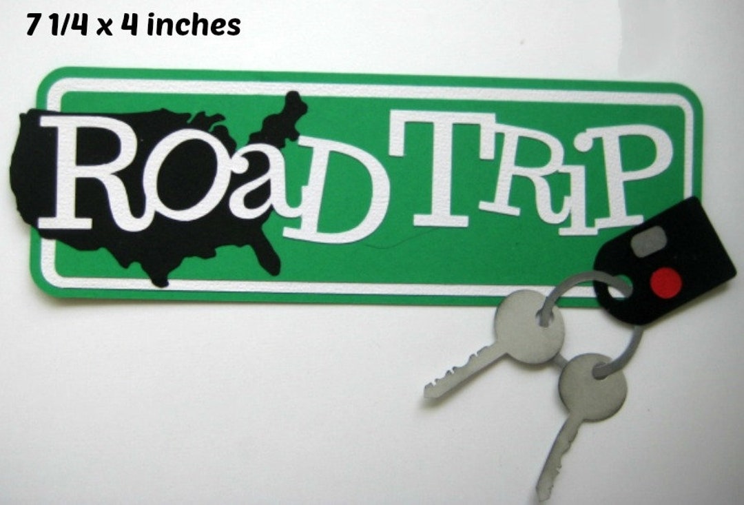 ROAD TRIP Title Girl Boy Paper Piecing 3D Die Cut for Premade Etsy
