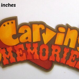SCULPTURE SOUVENIRS TITRE automne halloween papier piecing 3D die cut pour les pages de scrapbook préfabriquées, album, cartes par Rhonda