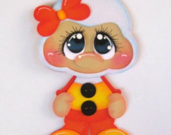 COSTUME CUTIE CANDYCORN Halloween boy  girl outdoor paper piecing  premade scrapbook pages album card  by Rhonda