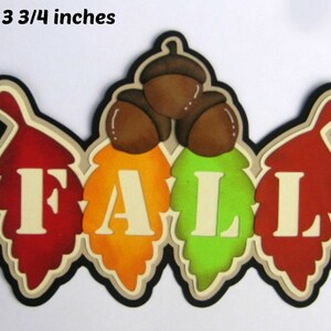 FALL TITLE paper piecing 3D die cut for premade scrapbook pages,album,cards by Rhonda