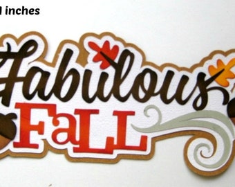 FABULOSO TÍTULO DE OTOÑO chico chica papel de otoño piecing troquelado 3D para páginas de álbum de recortes prefabricados tarjeta de álbum por Rhonda
