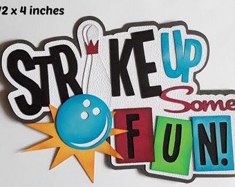 ¡DIVIÉRTETE CON UN BOWLING divertido! Título: Paper piecing de niño para páginas de álbumes de recortes o tarjetas, troquelado 3D de Rhonda