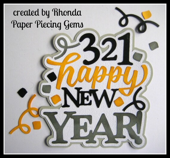 Happy New Year 2024 - Scrapbook Page Title Die Cut